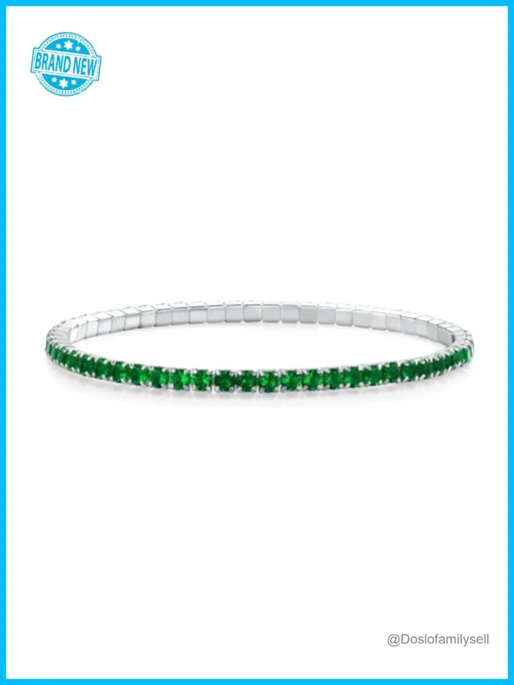 3mm Stretch Tennis Bracelet, 925 Sterling Silver, Adjustable Stackable, Length